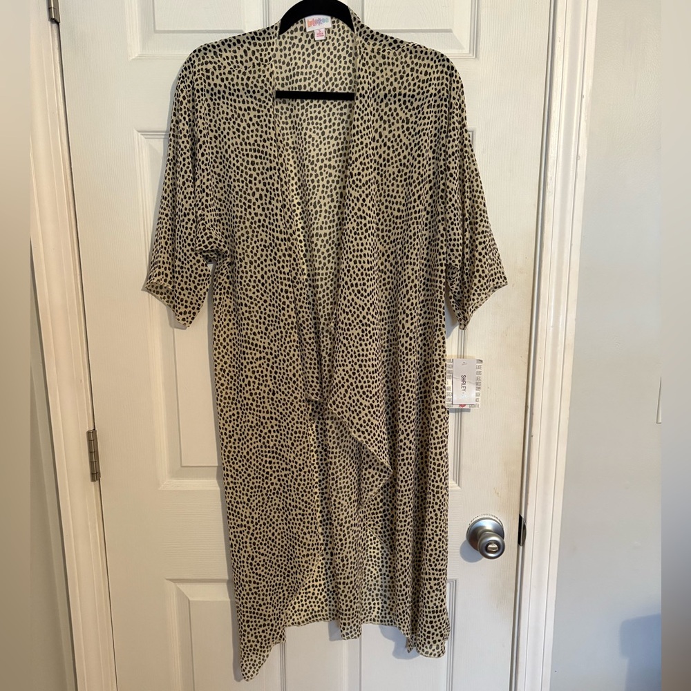 LULAROE | NWT Shirley Leopard Print Open Front Duster